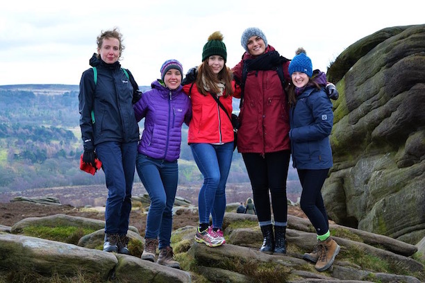 Group of people on a hillside