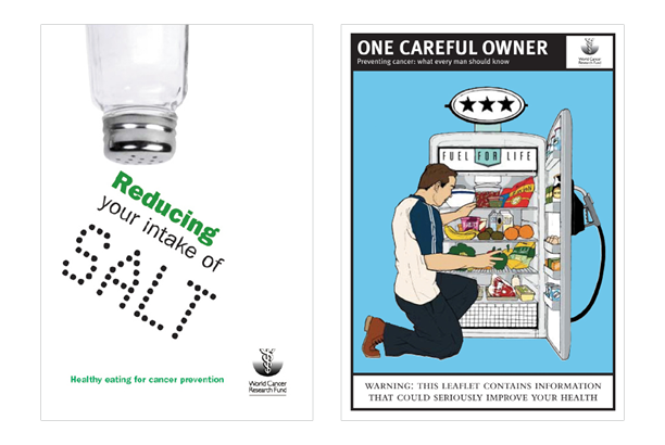 Salt reduction advice posters by the WCRF