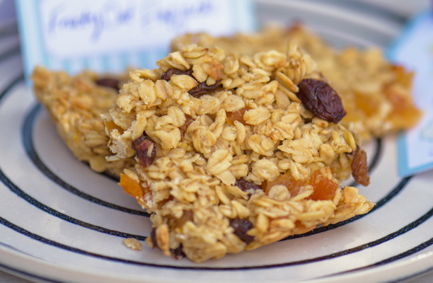 Fruity oat flapjacks