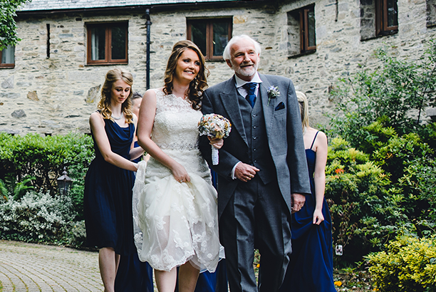 Laura with her father at her wedding