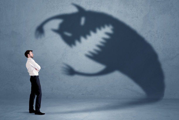 Man casting a monsterous shadow