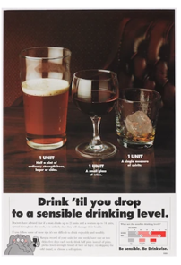 Drink til you drop to a sensible drinking level