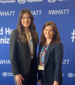 Kendra and Giota at WHO