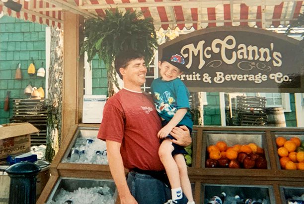 George with his Dad