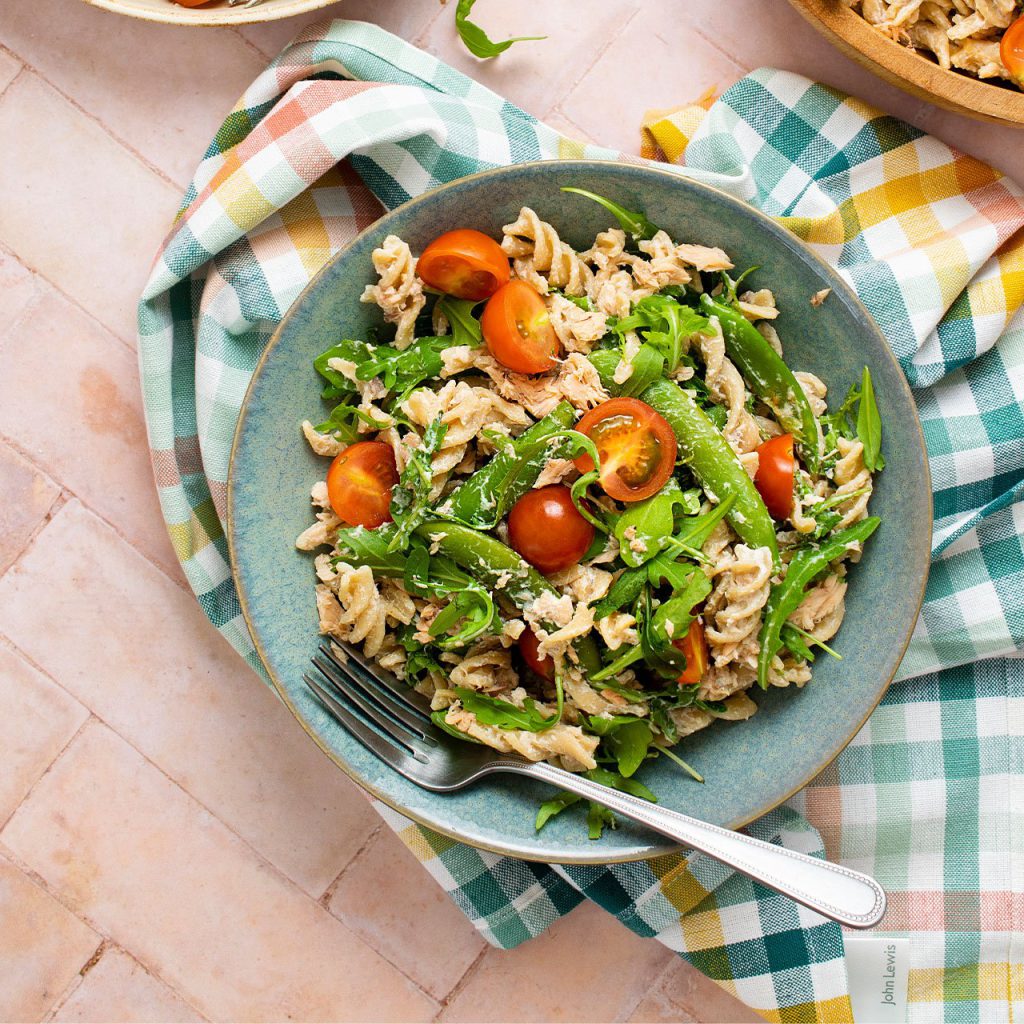 Salmon pasta salad