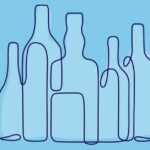 Graphic of alcohol bottles