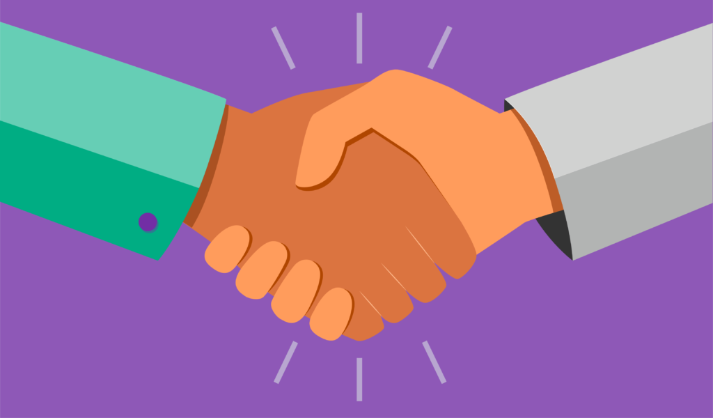 Graphic of a handshake