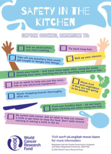 Safe cooking for children poster