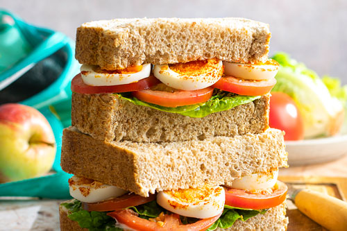 Egg lettuce tomato sandwich