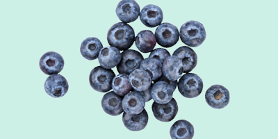 A portion of blueberries