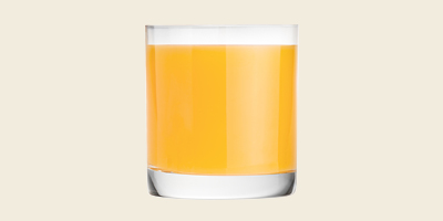 A glass of orange juice