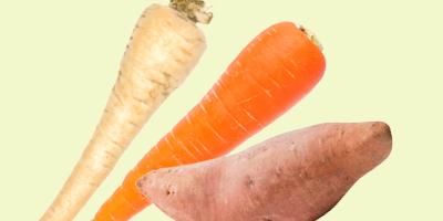 A sweet potato and a carrot