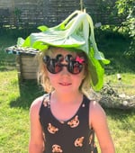 Pak choi on child's head