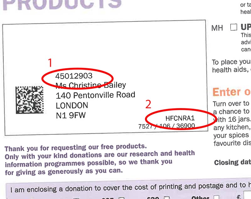 Address label