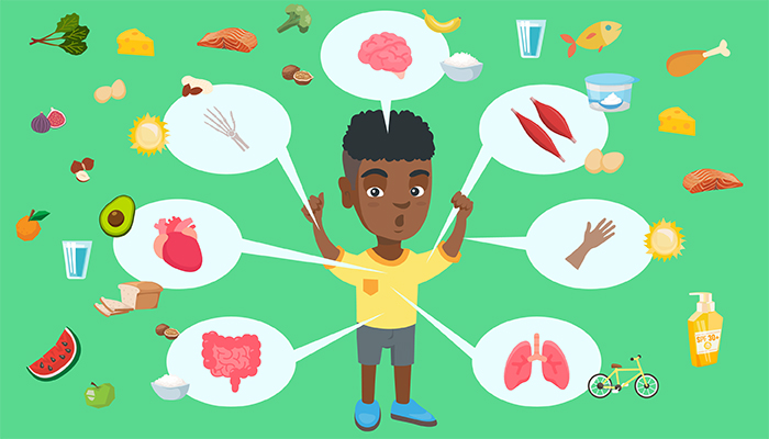 Searcher surrounded by body parts