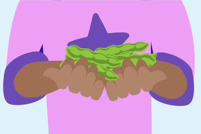 Flower with beans