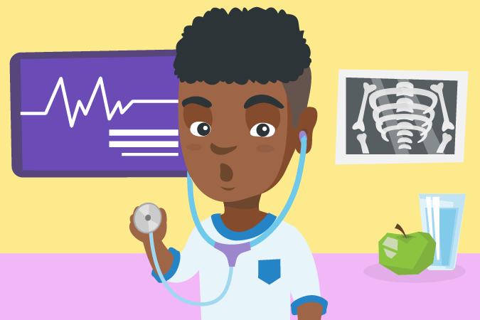 Searcher dressed as a doctor