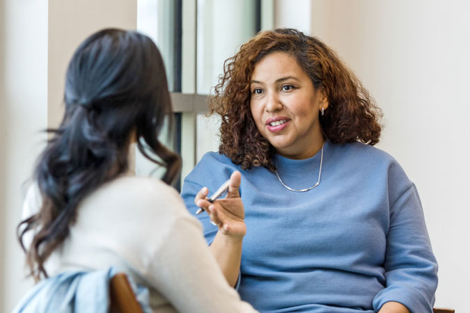 Women talking