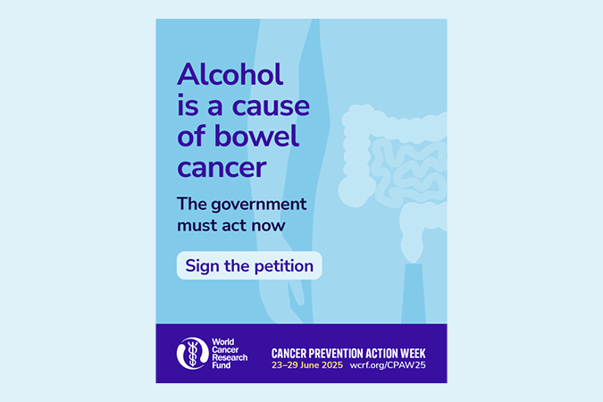 Alcohol is a cause of bowel cancer