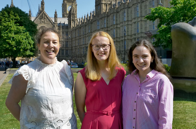 L-R: Kate Oldridge-Turner, Cat Smith MP and Melissa Dando