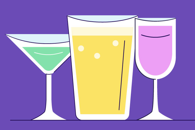 Graphic of alcoholic drinks