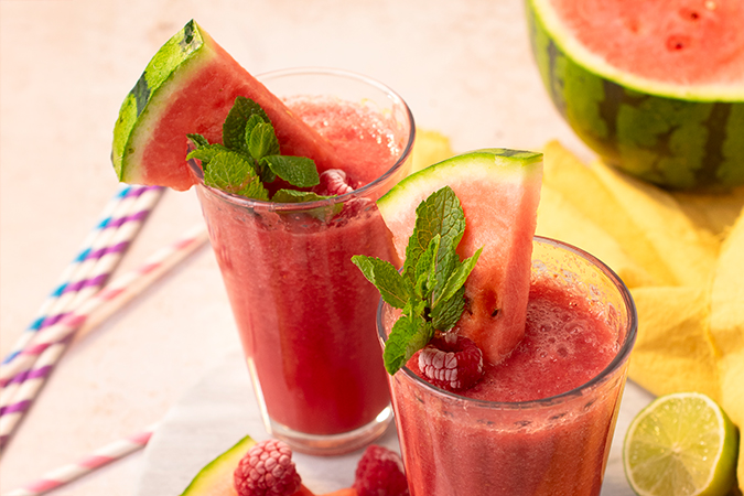 Our pink cooler watermelon slushie recipe