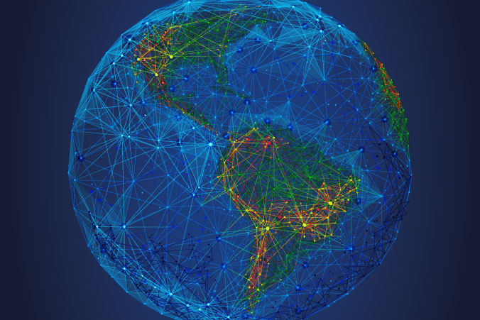 A graphic of the globe