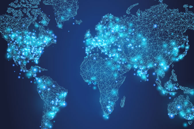 Graphic of a world map