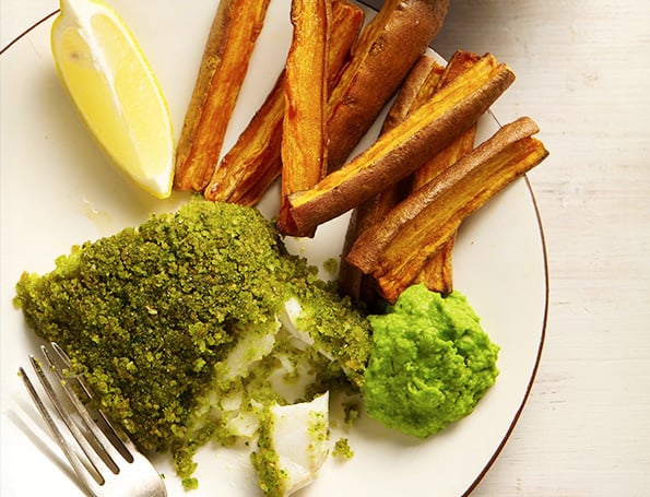 Herby fish with a parmesan crumb recipe